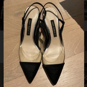 Zara Black Slingback